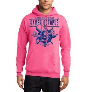 Gamer Octopus Hoodie - Unisex Pink/Azalea